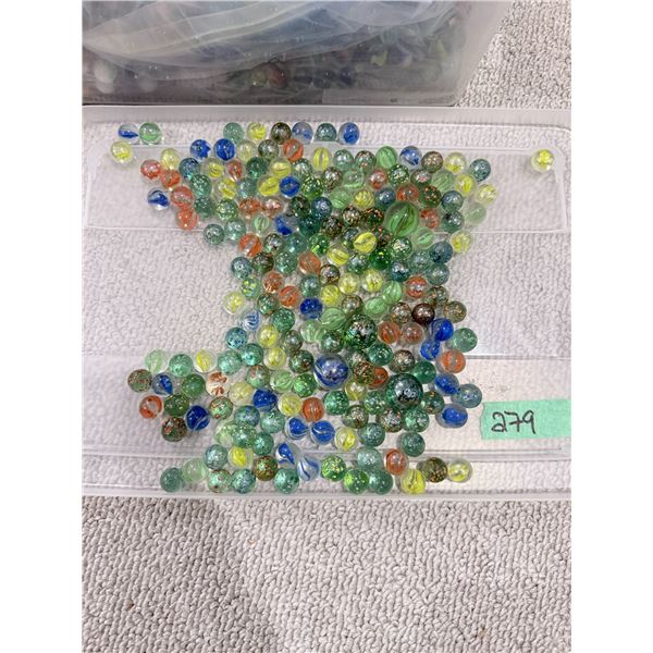 VINTAGE MARBLES UNKNOWN GLASS MIXED COLORS ASSORTED LOT