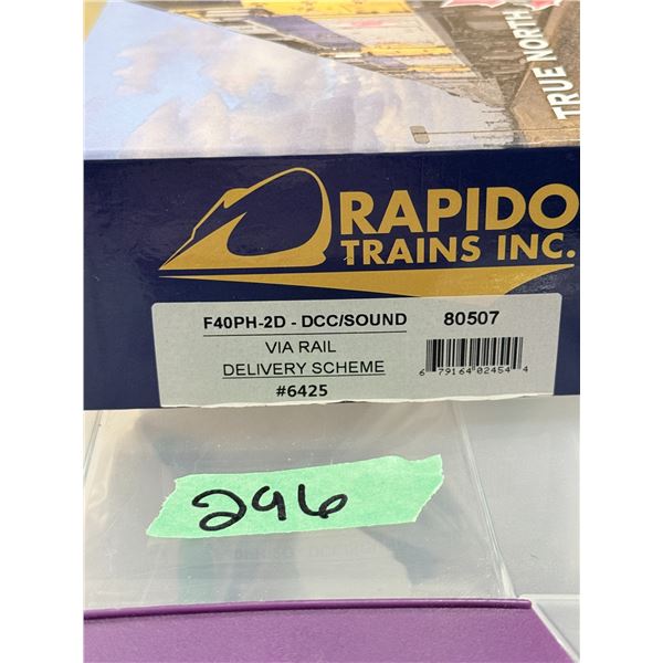 MODEL TRAIN LOCOMOTIVE RAPIDO TRAINS INC. DCC/SOUND VIA RAIL DELIVER BRAND NEW