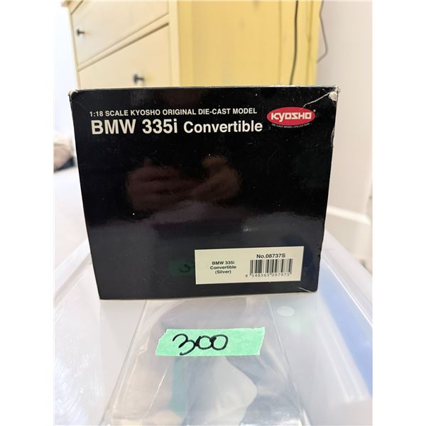 MODEL CAR KYOSHO DIE-CAST 1:18 SCALE BMW 335I CONVERTIBLE (SILVER) BRAND NEW