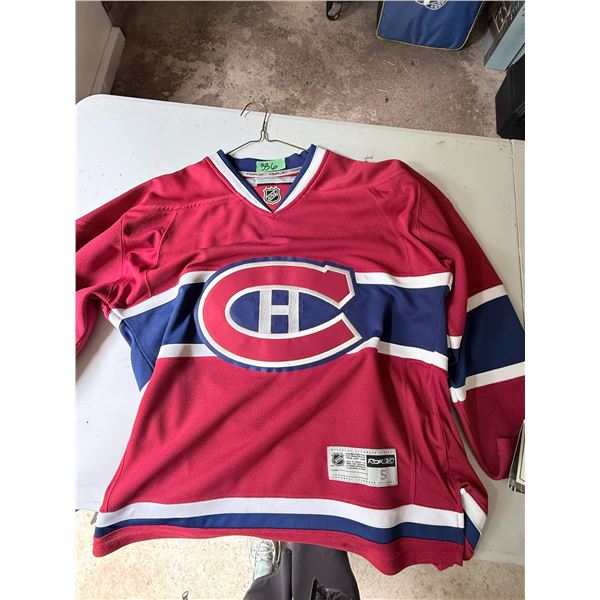HOCKEY JERSEY RBK POLYESTER MESH MONTREAL CANADIENS LOGO BRAND NEW TAG ON