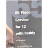 Image 2 : FLATWARE SET ONEIDA ESSENTIALS 18/10 STAINLESS STEEL 65-PIECE SERVICE FOR 12 WITH CADDY