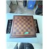 Image 1 : WOODEN CHESS SET WITH INLAID BOARD