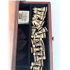 Image 2 : WOODEN CHESS SET WITH INLAID BOARD