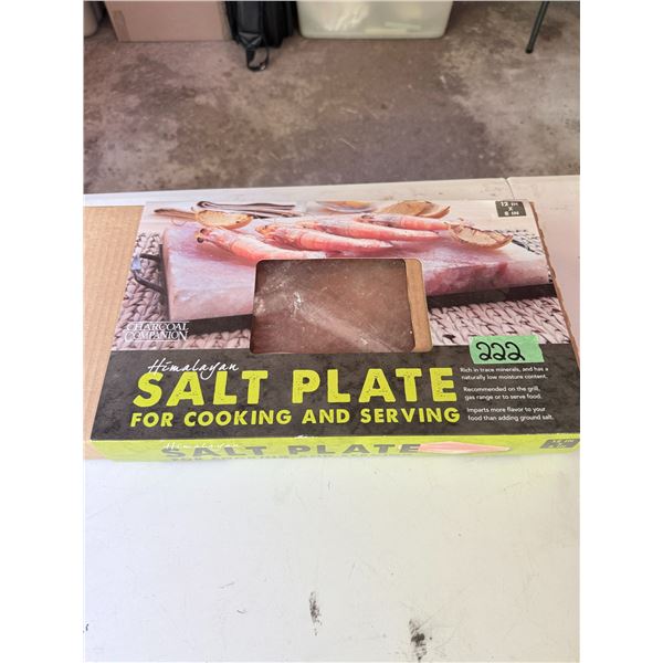 CHARCOAL COMPANION HIMALAYAN SALT PLATE 12 X 8 IN