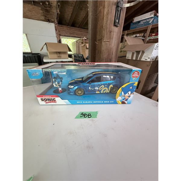 JADA SONIC THE HEDGEHOG 2012 SUBARU IMPREZA WRX STI DIECAST CAR  BRAND NEW