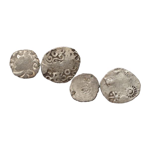 Kosala Janapada (500-400 BC), Set of Two, Silver Vimashatika & ½ VImashatika, 4.73 gms, 2.98 gms