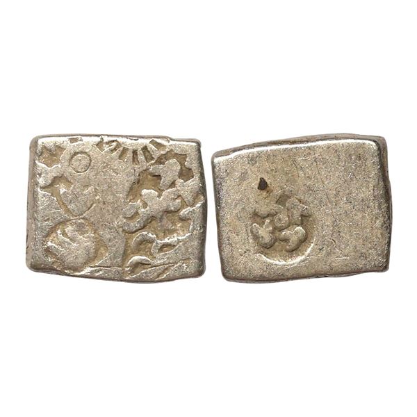 Punch Marked, Attributed to Magadha Janapada, Silver Karshapana, 3.13grams.