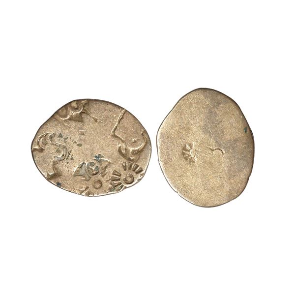 Punch Marked, Attributed to Magadha Janapada, Silver Karshapana, 3.18grams.