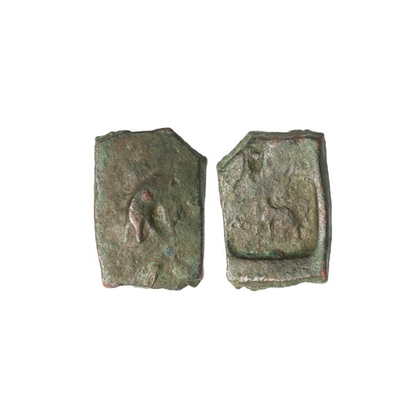 Taxila, (2nd-1st Century BC), Lion-Elephant type, Copper Unit, 12.23 gms