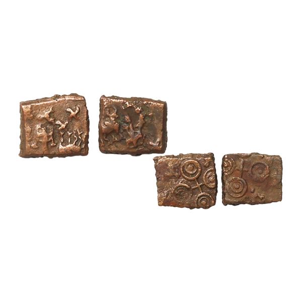 Ujjain (2nd Century BC), Copper Unit, Set of two coins, 2.04 gms, 1.82 gm