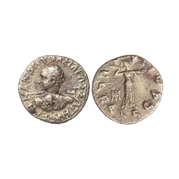 Indo Greek, Menander I (c. 165-130 BC), Silver Drachm, 2.12 gms