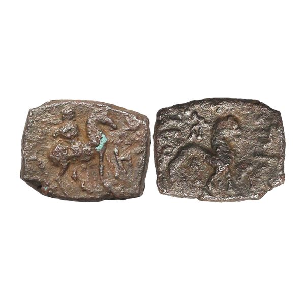 Indo Scythians, Northern Satraps, Kharahostes (20-1 BC), Copper Unit, 7.12 gms