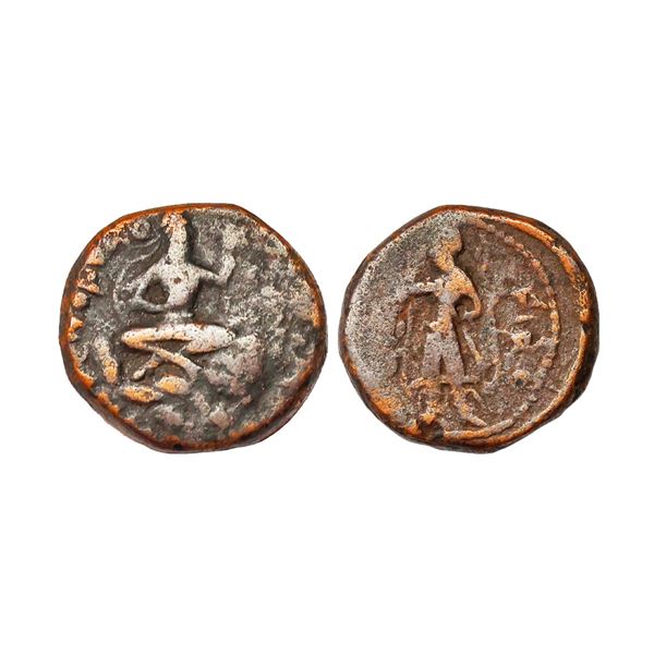 Ancient, Kushanas, Huvishka (155-190 CE), Copper Tetradrachm, 15.56 gms