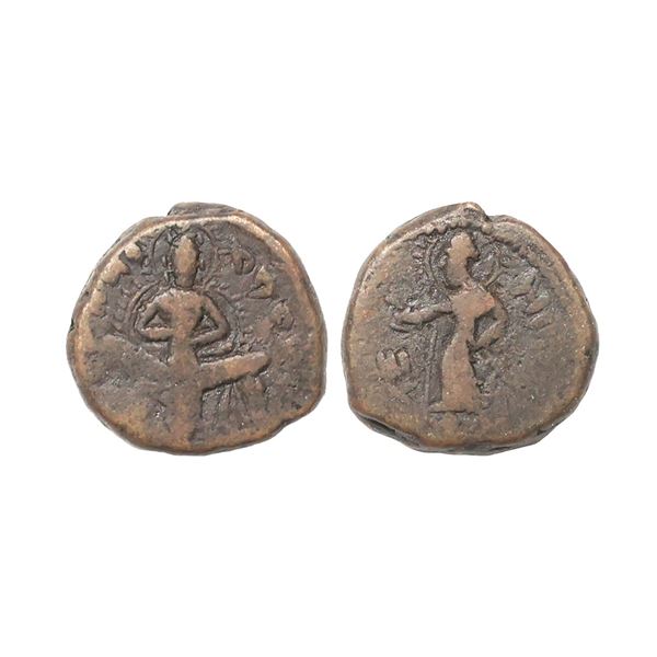 Ancient, Kushans, Huvishka Huvishka (155-190 AD), Copper Tetradrachm, 14.82 gms