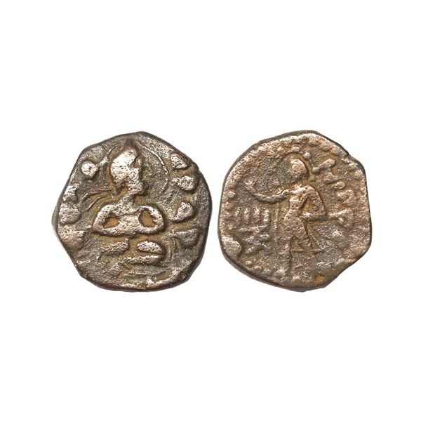 Ancient, Kushanas, Huvishka (155-190 CE), Copper Di-Drachm, 7.13 gms,