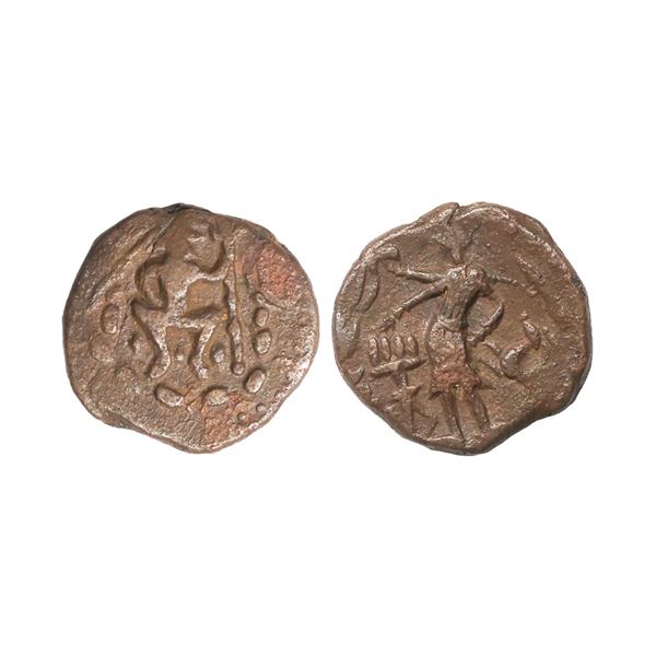 Ancient, Kushanas, Huvishka (155-190 AD), Copper Di-Drachm, 10.31 gms