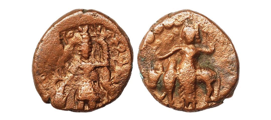 Ancient, Kushanas, Vasudeva I (189-225 AD), Copper Di-Drachm, 8.73 gms