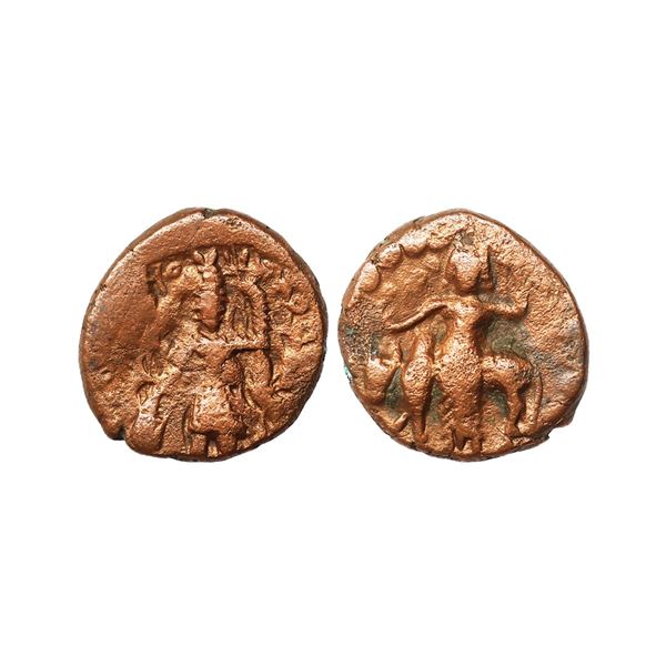 Ancient, Kushanas, Vasudeva I (189-225 AD), Copper Di-Drachm, 8.73 gms