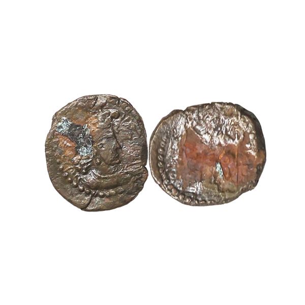 Ancient, Kushano-Sasanians, Hormizd I (265-295 AD), Copper Pashiz, 1.82 gms