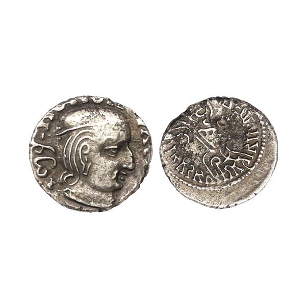 Western Kshatrapas, Kardamaka Family, Vijayasena (238-239 AD), Silver Drachm, 2.12 gms