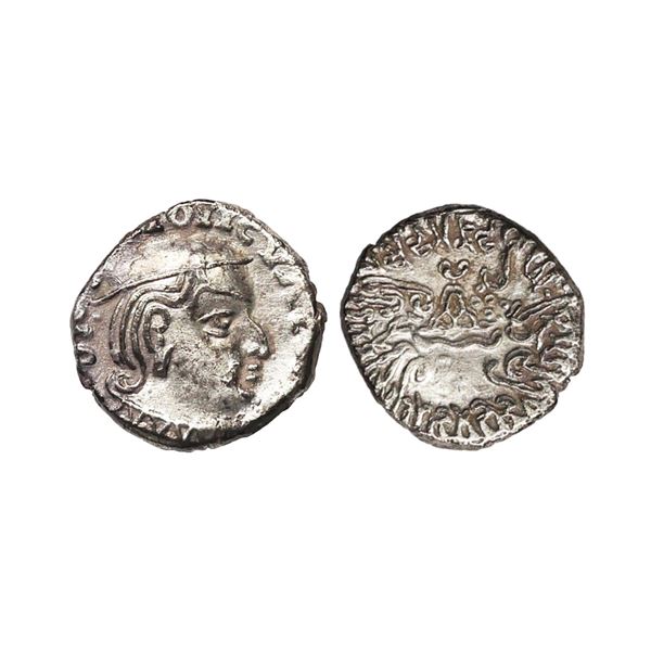 Western Kshatrapas, Kardamaka Family, Vijayasena son of Damasena (238-239 AD), Silver Drachm, 1.91 g
