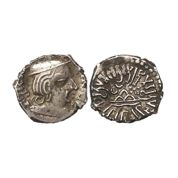 Ancient, Western Kshatrapas, Kardamaka Family, Rudrasena II (255-276 AD), Silver Drachm, 2.48 gms