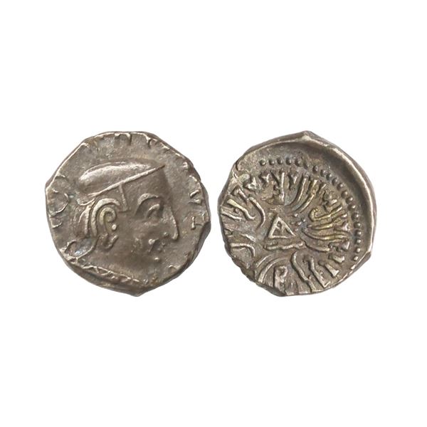 Western Kshatraps, Rudrasena III (348-378 AD), Silver Drachm, 2.02 gms