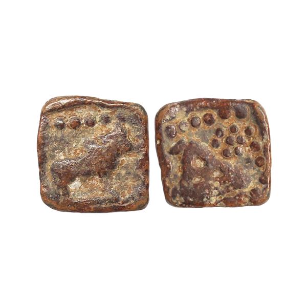 Western Kshatrapas, Kardamaka Family, Rudrasena III (348-380 AD), Lead Unit, 2.28 gms