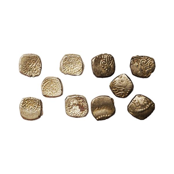 Ancient, Guptas, Kumara Gupta I (415-455 AD), Silver Drachm, Set of 5 coins, 2.03 gms, 1.93 gms, 1.8