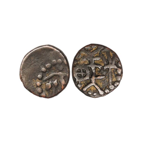Ancient, Kota Kula dynasty of Punjab, (late 4th Century AD), Copper Unit, 4.57 gms