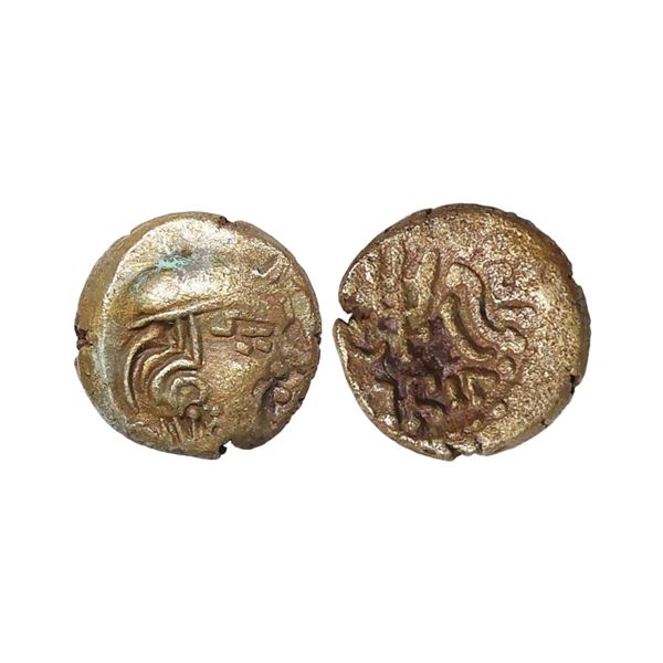 Ancient, Maitrakas of Vallabhi, (500-600 AD), Silver Drachm, 1.79 gms