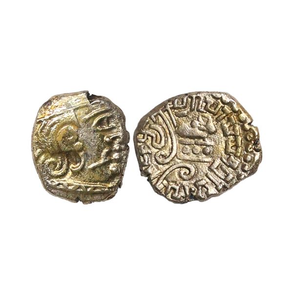 Ancient, Kalachuris of Mahismati, Krishnaraja (550-575 AD), Silver Drachm, 2.11 gms