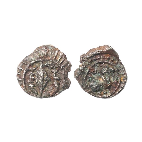 Ancient, Vishnukundin type, Deccan region (4th-6th Century AD), Copper Alloy Unit, 2.51 gms