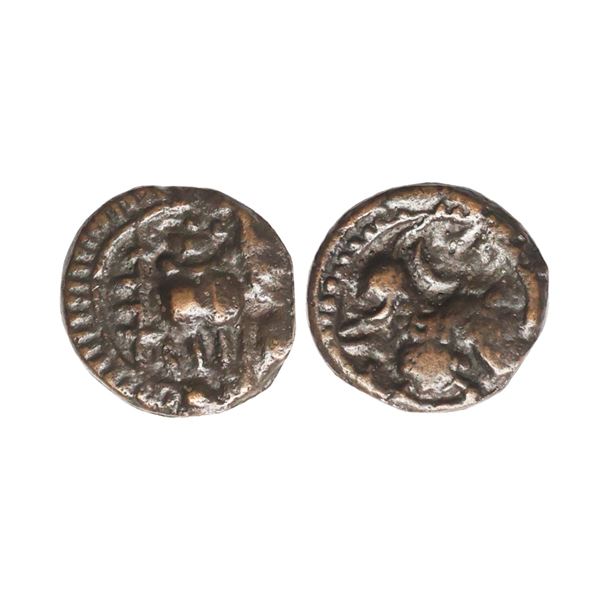 Ancient, Vishnukundin type, Deccan region (4th-6th Century AD), Copper Alloy Unit, 4.29 gms