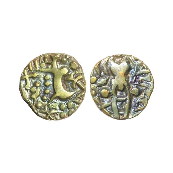 Ancient, Karkota Dynasty, Kashmir, Pratapaditya (7th Century AD), Debased Gold Dinar, 7.52 gms