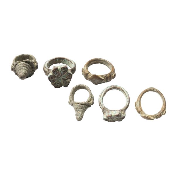 Ancient, Post Gupta Period, Rings, 3 units, 9.53 gms, 5.38 gms, 6.30 gms