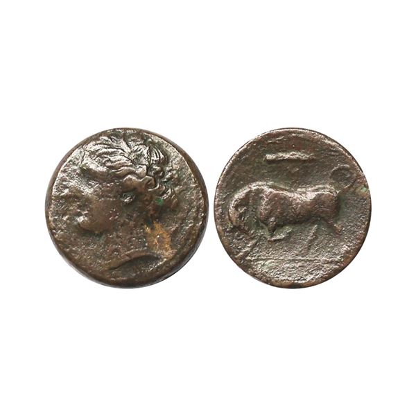 Greek, Sicily, Syracuse, Hieron II (275-215 BC), Copper Hemilitron, 5.50 gms