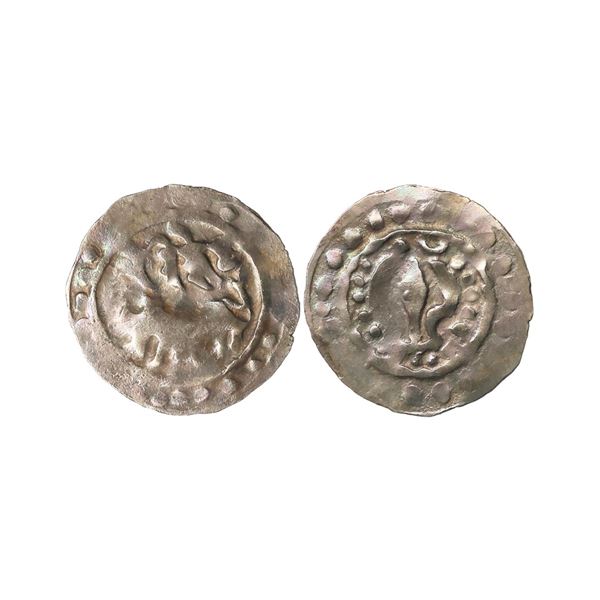 Medieval, Harikelas, Eastern Bengal, (7th-9th Century AD), Silver Unit, 5.22 gms