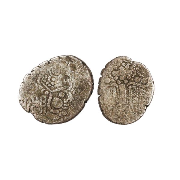 Medieval, Indo Sassanian type, Anonymous issue from NW India, (7th-8th Century AD), 3.58 gms ,Billon