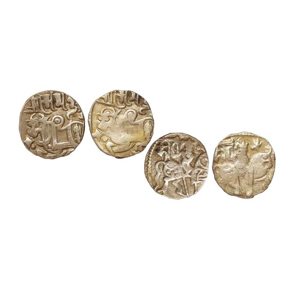 Hindu Shahis of Kabul and Gandhara, Samantadeva (9th-10th Century AD), Set of 2, Silver Unit, 3.29 g