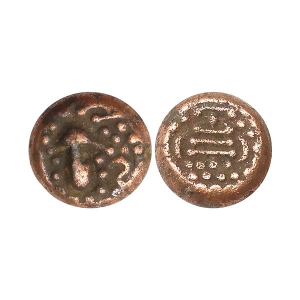 Chalukyas of Gujarat (1030-1120 AD) Anonymous Issue, Copper Gadhaiya, 4.02 gms