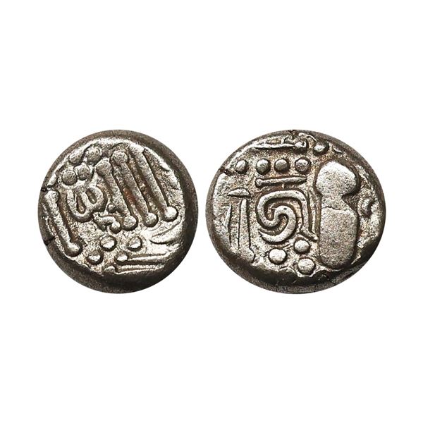 Chalukyas of Gujarat (1030-1120 AD) Anonymous Issue, Billon Gadhaiya, 4.29 gms