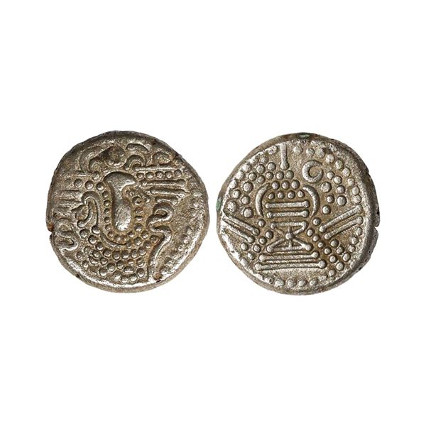 Chalukyas of Gujarat (1030-1120 AD) Anonymous Issue, Billon Gadhaiya, 3.89 gms