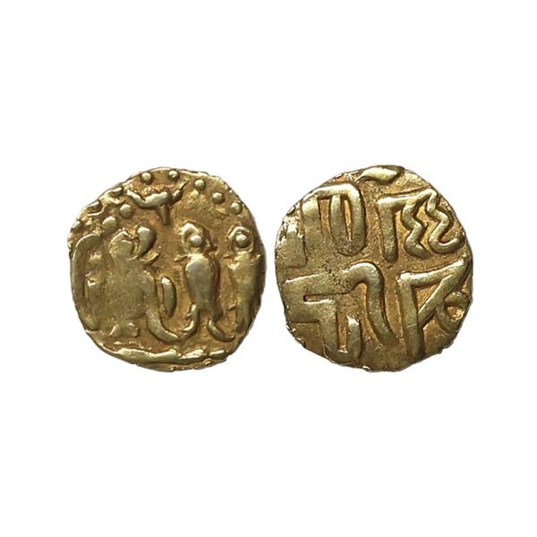 Medieval, Cholas, Raja Raja I (985-1014 AD), Gold 1/8 Kahavanu, 0.44 gms,