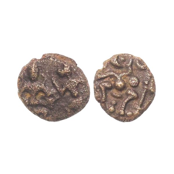 Medieval, Venad Cheras (11 Century AD), Tirunelveli Region, Copper Kasu, 1.35 gms