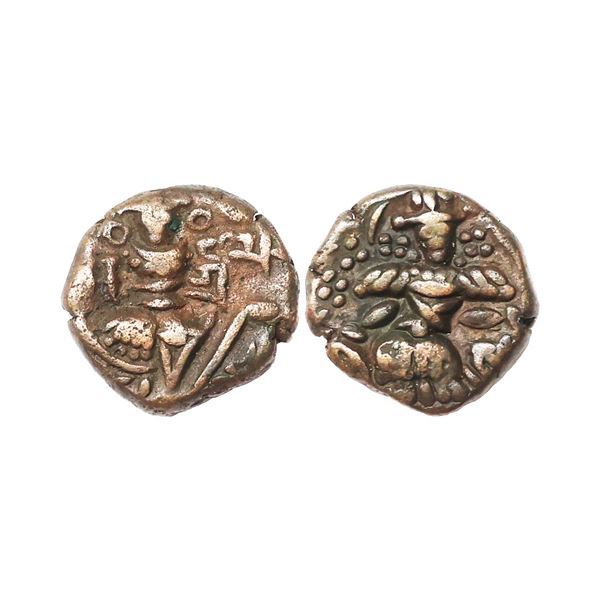 Hindu Rulers, Kashmir, Sangramdeva (1004-1029 AD), Copper Unit, 5.72 gms,