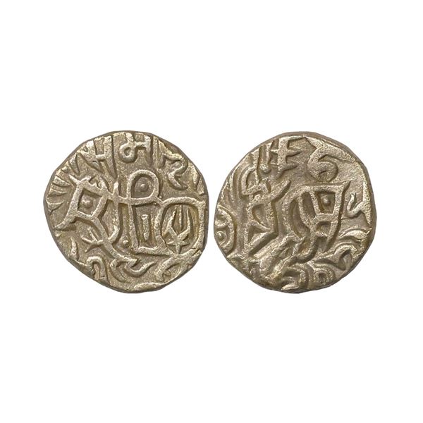 Tomaras of Delhi, Chahada Deva, (1172-91 AD), Bull and Horseman type, Billon Jital, 3.25 gms