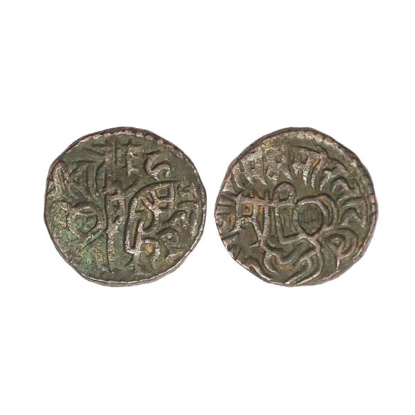 Tomaras of Delhi, Chahada Deva, (1172-91 AD), Bull and Horseman type, Billon Jital, 3.40 gms