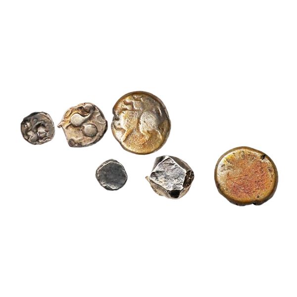 Yadavas of Devagiri, Silver Damma, Set of 3, 1.91 gms, 0.93 gms, 0.25 gms