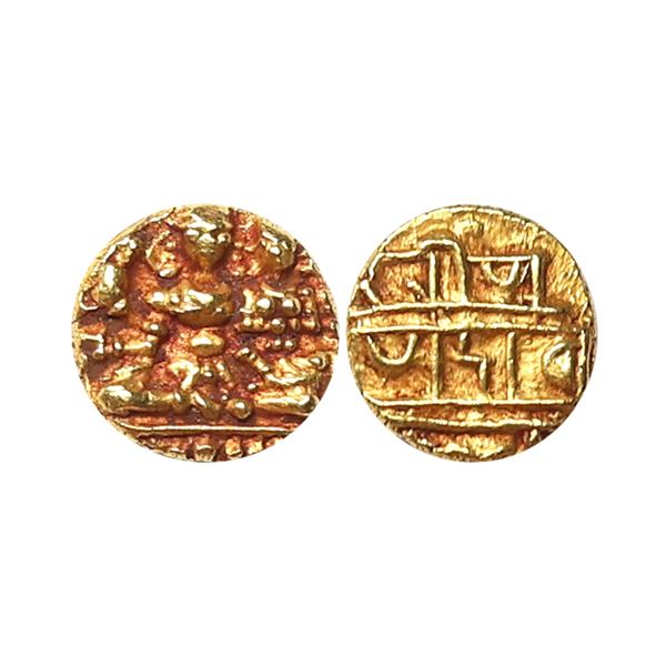 Hindu Medieval, Vijayanagar Empire, Devaraya I(1406-1422 AD), Gold ½ Pagoda, 1.71 gms
